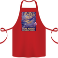 Diver Same Planet Different World Cotton Apron 100% Organic Red