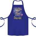 Diver Same Planet Different World Cotton Apron 100% Organic Royal Blue