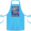 Diver Same Planet Different World Cotton Apron 100% Organic Turquoise