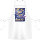 Diver Same Planet Different World Cotton Apron 100% Organic White