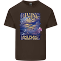 Diver Same Planet Different World Kids T-Shirt Childrens Chocolate