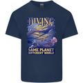 Diver Same Planet Different World Kids T-Shirt Childrens Navy Blue