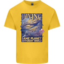 Diver Same Planet Different World Kids T-Shirt Childrens Yellow