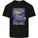 Diver Same Planet Different World Mens Cotton T-Shirt Tee Top Black