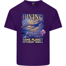 Diver Same Planet Different World Mens Cotton T-Shirt Tee Top Purple