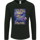 Diver Same Planet Different World Mens Long Sleeve T-Shirt Black