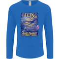 Diver Same Planet Different World Mens Long Sleeve T-Shirt Royal Blue
