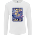 Diver Same Planet Different World Mens Long Sleeve T-Shirt White