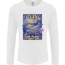 Diver Same Planet Different World Mens Long Sleeve T-Shirt White