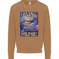 Diver Same Planet Different World Mens Sweatshirt Jumper Caramel Latte