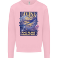 Diver Same Planet Different World Mens Sweatshirt Jumper Light Pink
