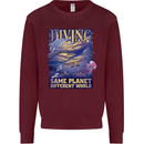 Diver Same Planet Different World Mens Sweatshirt Jumper Maroon
