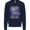 Diver Same Planet Different World Mens Sweatshirt Jumper Navy Blue
