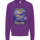 Diver Same Planet Different World Mens Sweatshirt Jumper Purple