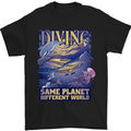 Diver Same Planet Different World Mens T-Shirt Cotton Gildan Black