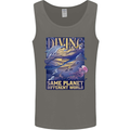 Diver Same Planet Different World Mens Vest Tank Top Charcoal