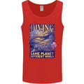 Diver Same Planet Different World Mens Vest Tank Top Red