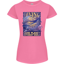 Diver Same Planet Different World Womens Petite Cut T-Shirt Azalea