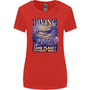 Diver Same Planet Different World Womens Wider Cut T-Shirt Red