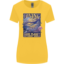 Diver Same Planet Different World Womens Wider Cut T-Shirt Yellow