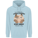 Do I Look Like a People Person Funny Cat Childrens Kids Hoodie Light Blue