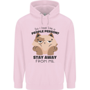 Do I Look Like a People Person Funny Cat Childrens Kids Hoodie Light Pink