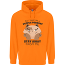 Do I Look Like a People Person Funny Cat Childrens Kids Hoodie Orange