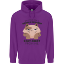 Do I Look Like a People Person Funny Cat Childrens Kids Hoodie Purple