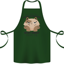 Do I Look Like a People Person Funny Cat Cotton Apron 100% Organic Forest Green