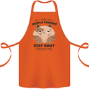 Do I Look Like a People Person Funny Cat Cotton Apron 100% Organic Orange