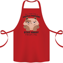 Do I Look Like a People Person Funny Cat Cotton Apron 100% Organic Red