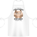 Do I Look Like a People Person Funny Cat Cotton Apron 100% Organic White
