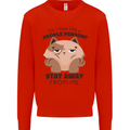 Do I Look Like a People Person Funny Cat Kids Sweatshirt Jumper Bright Red