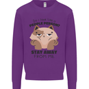 Do I Look Like a People Person Funny Cat Kids Sweatshirt Jumper Purple