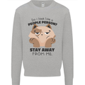 Do I Look Like a People Person Funny Cat Kids Sweatshirt Jumper Sports Grey