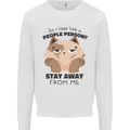 Do I Look Like a People Person Funny Cat Kids Sweatshirt Jumper White
