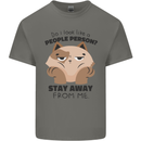 Do I Look Like a People Person Funny Cat Kids T-Shirt Childrens Charcoal