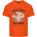 Do I Look Like a People Person Funny Cat Kids T-Shirt Childrens Orange