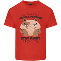 Do I Look Like a People Person Funny Cat Kids T-Shirt Childrens Red