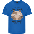 Do I Look Like a People Person Funny Cat Kids T-Shirt Childrens Royal Blue