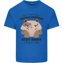 Do I Look Like a People Person Funny Cat Kids T-Shirt Childrens Royal Blue