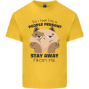 Do I Look Like a People Person Funny Cat Kids T-Shirt Childrens Yellow