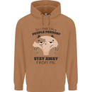 Do I Look Like a People Person Funny Cat Mens 80% Cotton Hoodie Caramel Latte