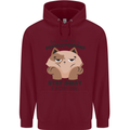 Do I Look Like a People Person Funny Cat Mens 80% Cotton Hoodie Maroon