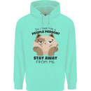 Do I Look Like a People Person Funny Cat Mens 80% Cotton Hoodie Peppermint