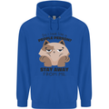 Do I Look Like a People Person Funny Cat Mens 80% Cotton Hoodie Royal Blue