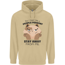 Do I Look Like a People Person Funny Cat Mens 80% Cotton Hoodie Sand