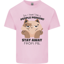 Do I Look Like a People Person Funny Cat Mens Cotton T-Shirt Tee Top Light Pink