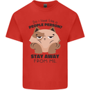 Do I Look Like a People Person Funny Cat Mens Cotton T-Shirt Tee Top Red
