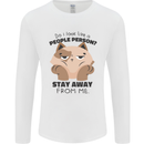 Do I Look Like a People Person Funny Cat Mens Long Sleeve T-Shirt White